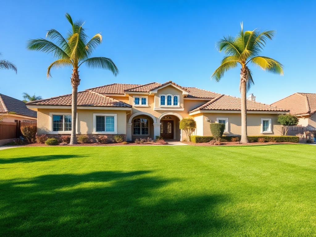 Beautifully irrigated front lawn in Aliso Viejo